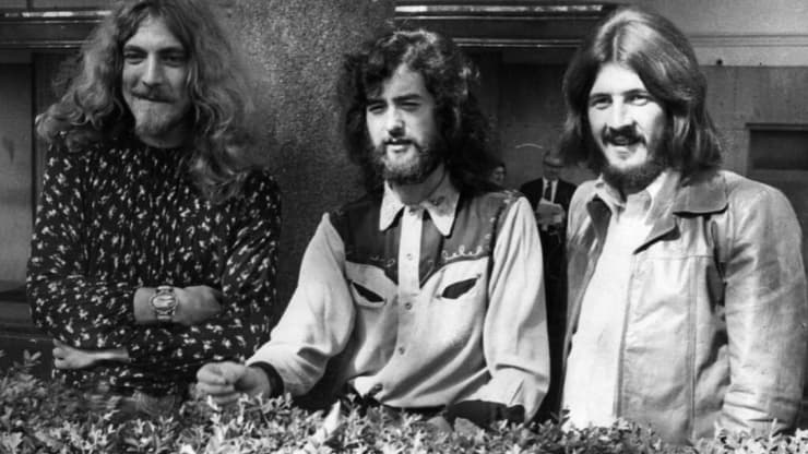 מימין לשמאל: ג'ון בונהם, ג'ימי פייג' ורוברט פלאנט