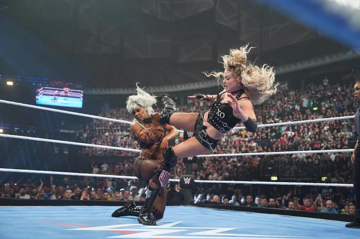 יש לה גם יכולות אתלטיות נהדרות (Georgiana Dallas/WWE via Getty Images) ליב מורגן ג'ייד קרגיל לוחמות WWE