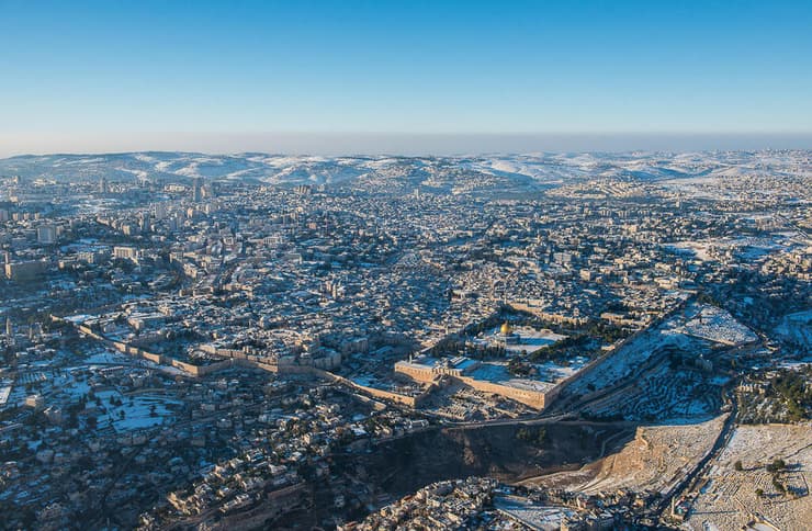 העיר העתיקה בירושלים מושלגת