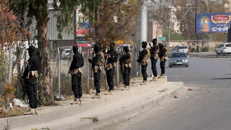 כוחות הביטחון של סוריה בעיר ג'רמאנה ליד דמשק 
