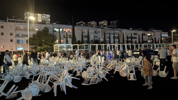 תיעוד בריחת הציבור בעקבות חשד לאירוע ביטחוני בהבימה 