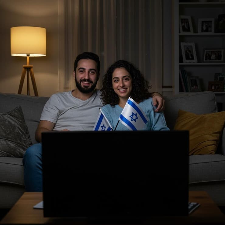 זוג ישראלי. מתלוננים על יוקר המחייה, אבל בלב מודים שאין כמו בארץ (צילום: Shutterstock) זוג ישראלי