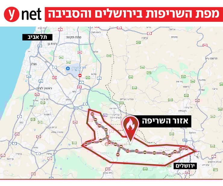 מפה שריפה ירושלים מפה שריפה ירושלים