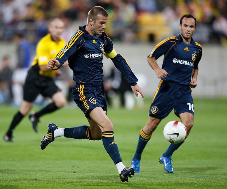 החוזה שרמז על היכולות העסקיות שלו. בקהאם בגלאקסי (צילום: Marty Melville/Getty Images) דייויד בקהאם לוס אנג'לס גלאקסי