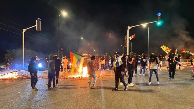 הפגנת דרוזים בצומת עמיעד