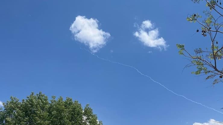 תיעוד המיירט שנשלח לעבר הטיל מתימן