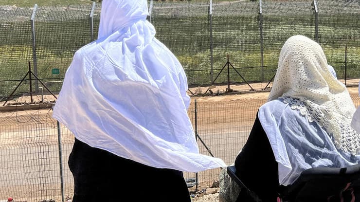 ארכיון (צילום: REUTERS/Avi Ohayon) דרוזים ישראלים מוחים בגבול ישראל עם סוריה
