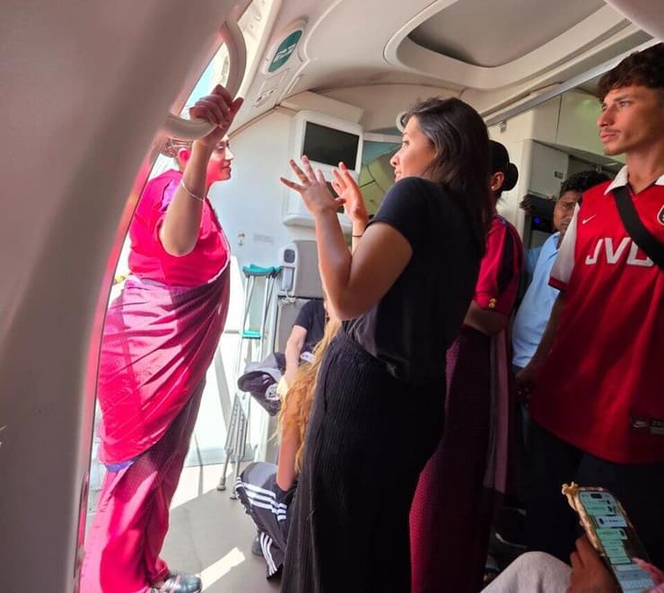 טיסת  Air India שחזרה להודו בעקבות נפילת הטיל החות'י הנתב"ג