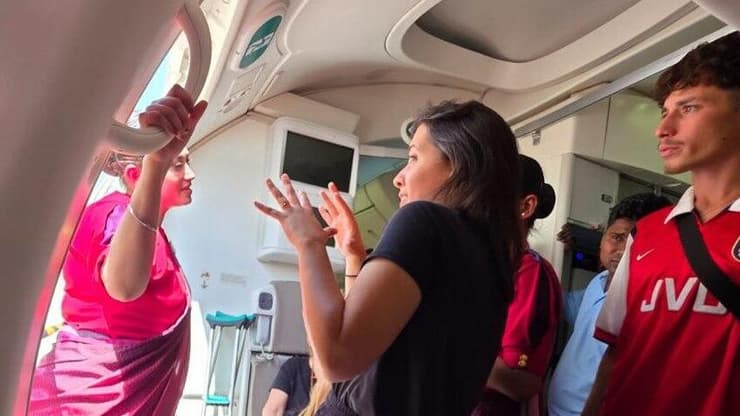 טיסת  Air India שחזרה להודו בעקבות נפילת הטיל החות'י הנתב"ג