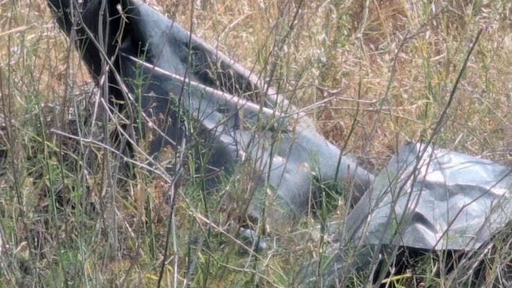 רסיס הטיל החות'י שנפל בנתב"ג