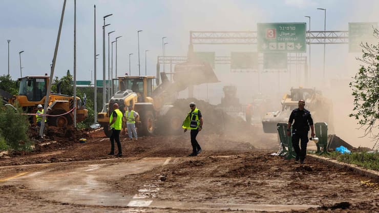 זירת הנפילה בנתב"ג