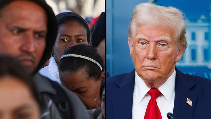 טראמפ ומבקשי מקלט בגבול מקסיקו. הבטיח בקמפיין לגרש מיליוני מהגרים מארה"ב (צילום: Joshua Sukoff, Shutterstock, REUTERS/Jorge Duenes) דונלד טראמפ