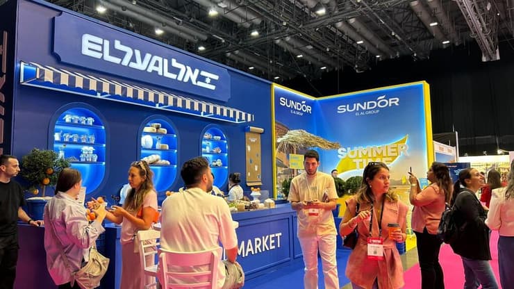 הביתן של אל על בתערוכה. מתניית החברה זינקה בימים האחרונים