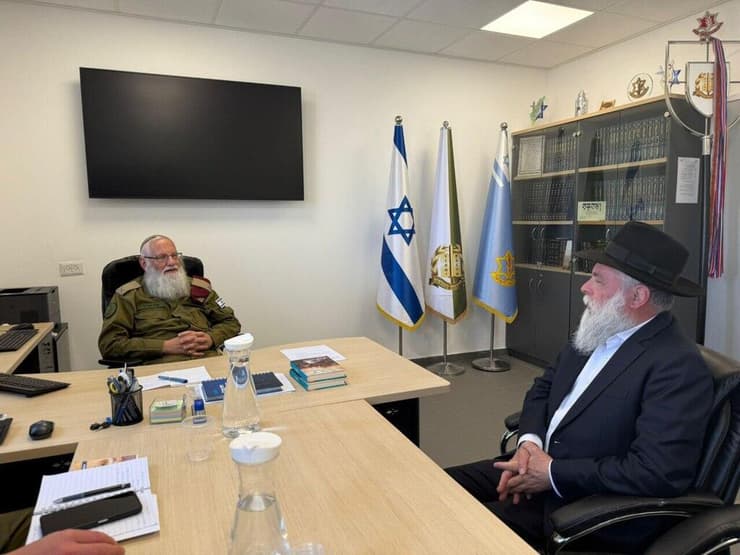 הפגישה בין הרב יונתן מרקוביץ' לרב הצבאי הראשי, תא"ל הרב אייל קרים