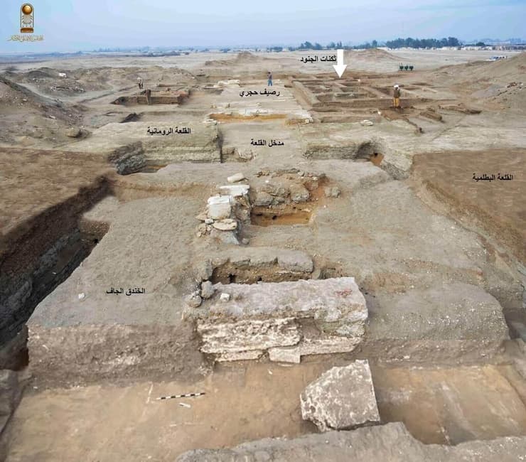 שרידי המבצר שהתגלו באתר תל אבו סייפי שבסיני (צילום: Egyptian Ministry of Tourism and Antiquities) שרידי המבצר שהתגלו באתר תל אבו סייפי שבסיני