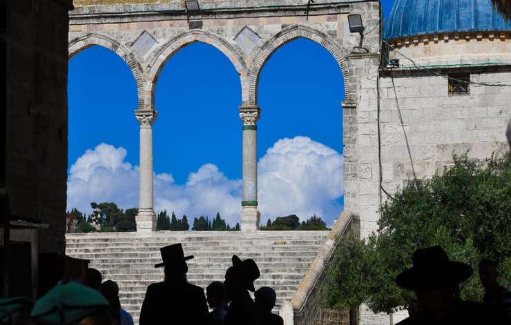 יותר ויותר חרדים מגיעים. שער הר הבית