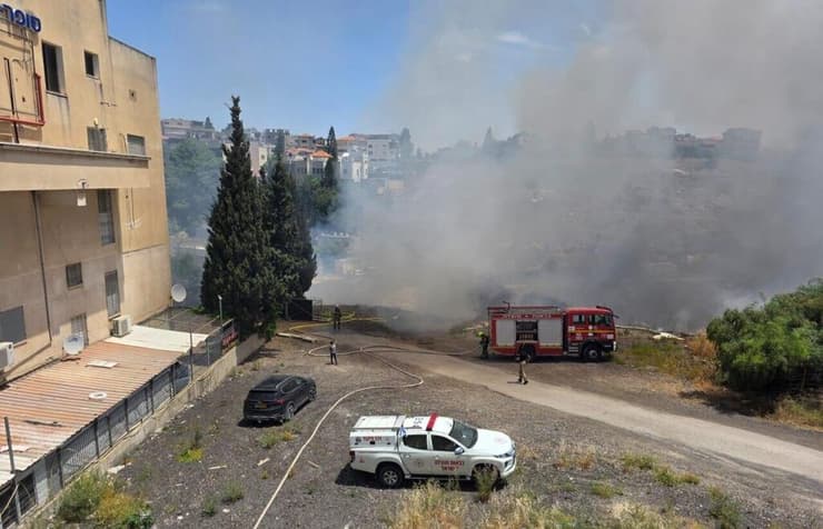 שריפה בשטח פתוח בין יפיע לנצרת