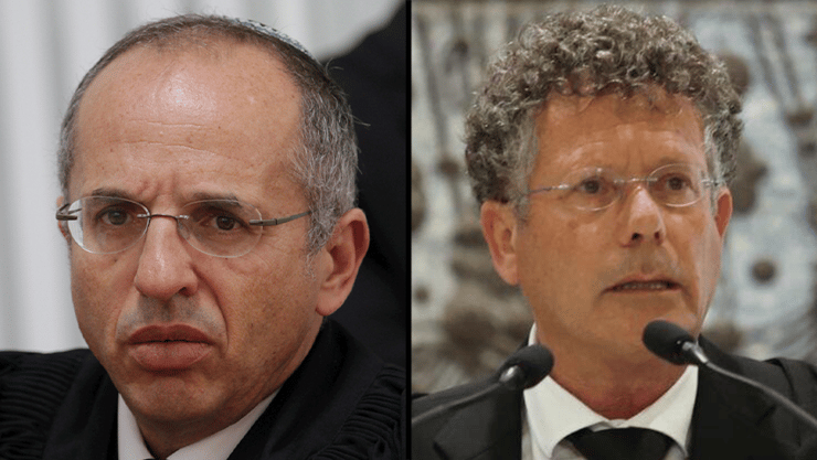 השופטים עמית וסולברג (צילום: אלכס קולומויסקי) השופטים עמית וסולברג