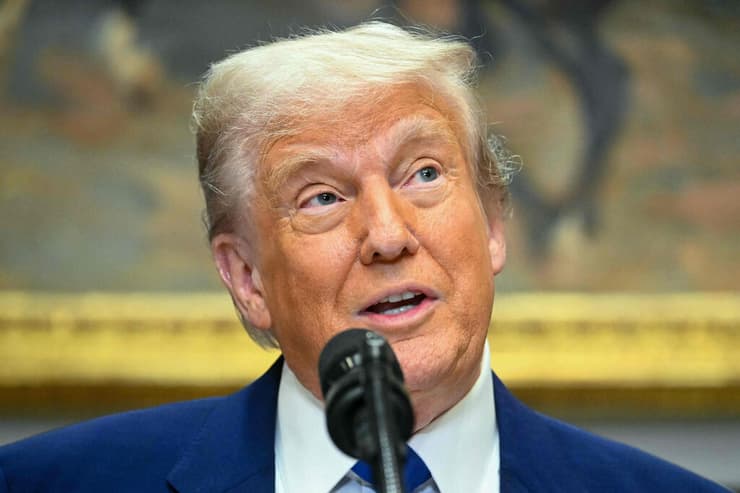 דונלד טראמפ מדבר בהצהרה שנתן על שחרורו של עידן אלכסנדר