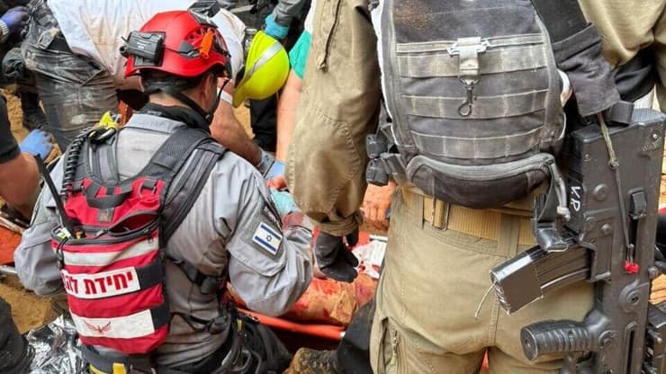 זירת קריסת אתר בנייה ברמת גן