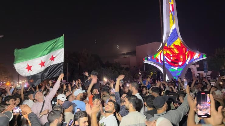 סוריה חגיגות ב דמשק אחרי נאום דונלד טראמפ