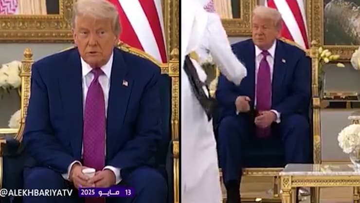נשיא ארה"ב דונלד טראמפ עם יורש העצר מוחמד בן סלמאן בסעודיה