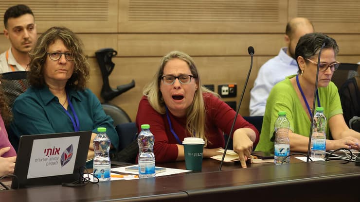 "אני לא אתן שזה יעבור, גם אם יפגעו בי לא יפגעו בילדים שלי", זעקה רעות יפעת עוזיאל - במרכז התמונה (צילום: עמית שאבי) דיון בוועדת הבריאות של הכנסת על רפורמת משרד הבריאות ביטול החזרים של התפתחות הילד