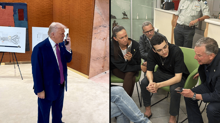  חצאים עידן אלכסנדר עם סטיב וויטקוף בבית החולים איכילוב, טראמפ בשיחת טלפון עם עידן אלכסנדר לאחר שחרורו מהשבי