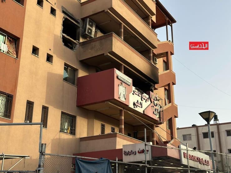 הרס מהתקיפה על מחלקת הכוויות בבית החולים נאסר
