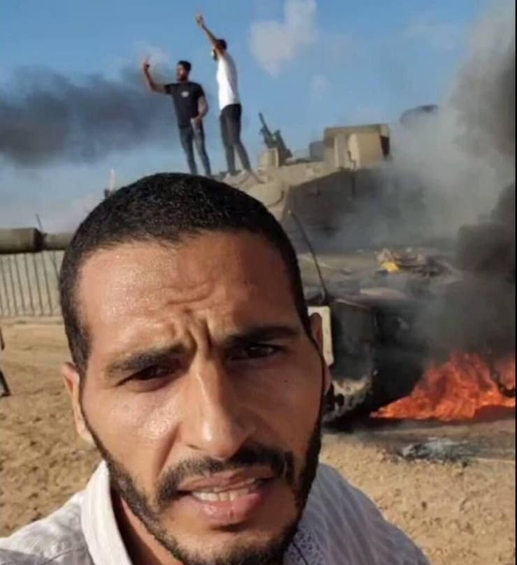 אסלייח ב-7 באוקטובר (צילום: דובר צה"ל ) מחבל חמאס עבד אל פתאח מחמד אצליח שחוסל בבית החולים "נאצר"