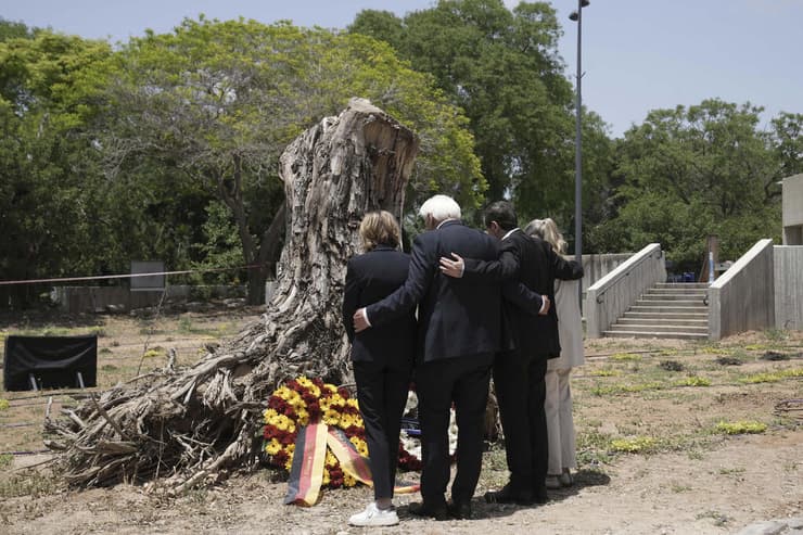 נשיא המדינה יצחק הרצוג עם נשיא גרמניה פרנק ואלטר שטיינמאייר בבארי