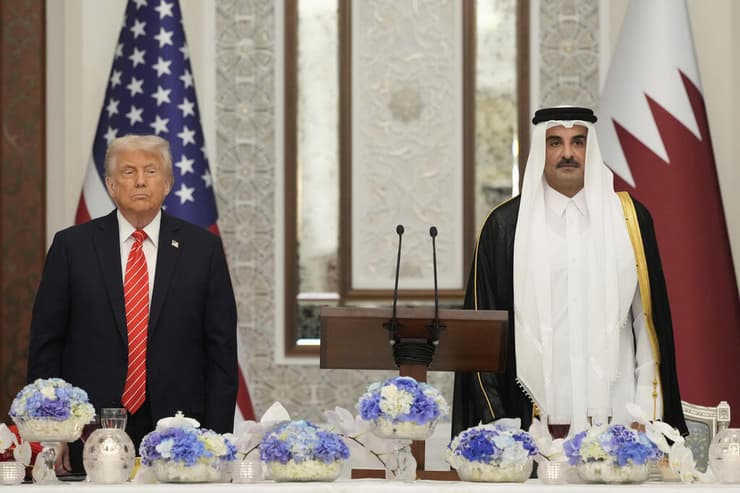 נשיא ארה"ב דונלד טראמפ עם אמיר קטאר