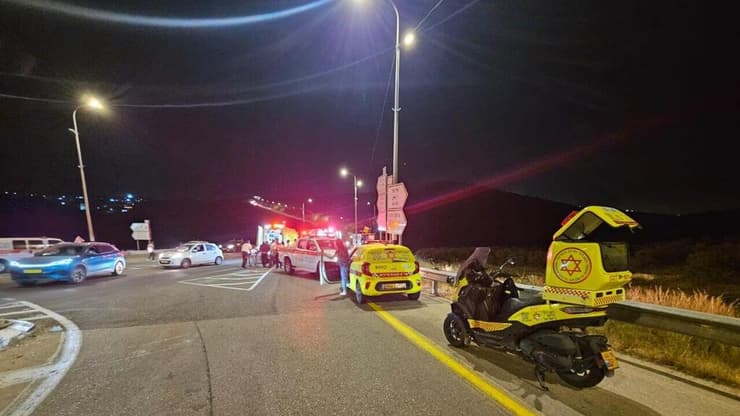 זירת פיגוע הירי בכביש 446 בין ברוכין לפדואל