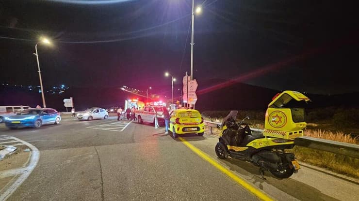 זירת פיגוע הירי בכביש 446 בין ברוכין לפדואל