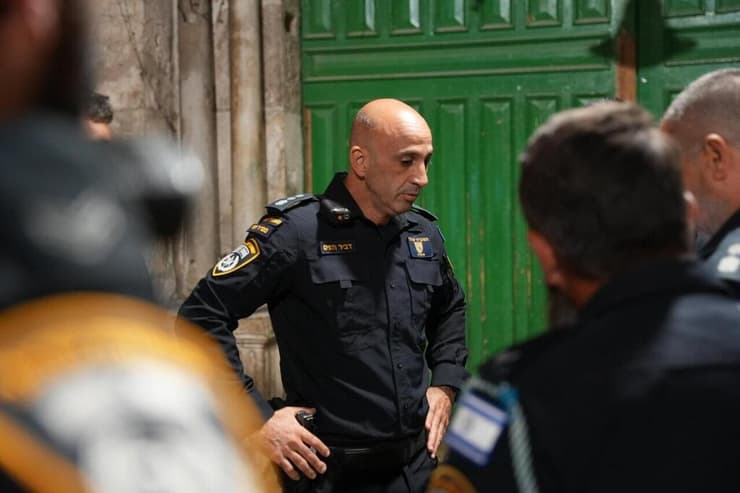 זירת פיגוע הדקירה ברחוב שער השלשלת בעיר העתיקה בירושלים