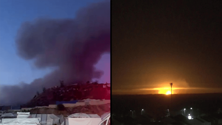 התקיפות הלילה בצפון הרצועה ( צילום: רויטרס) חצאים תקיפות ברצועת עזה