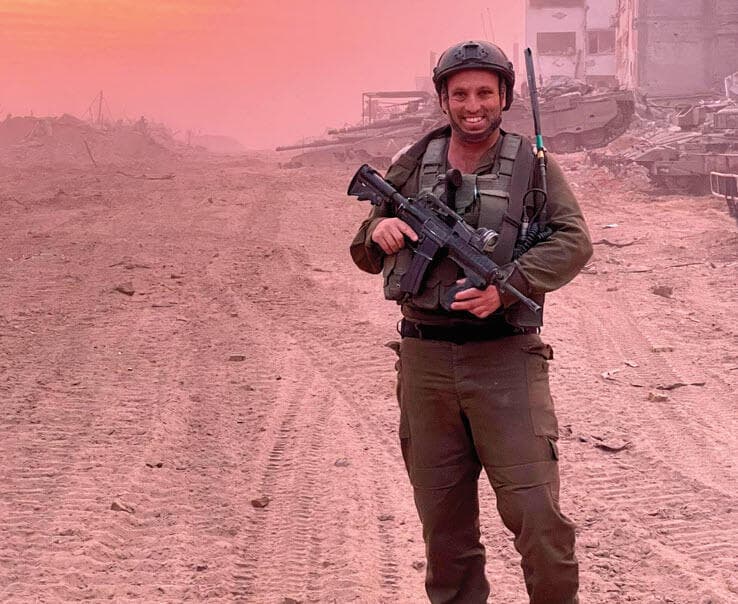ברנד בשירות מילואים בעזה (צילום: פרטי) ברנד בשירות מילואים בעזה