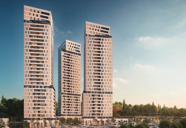 הדמיית פרויקט "מלח הארץ" של חברת אזורים