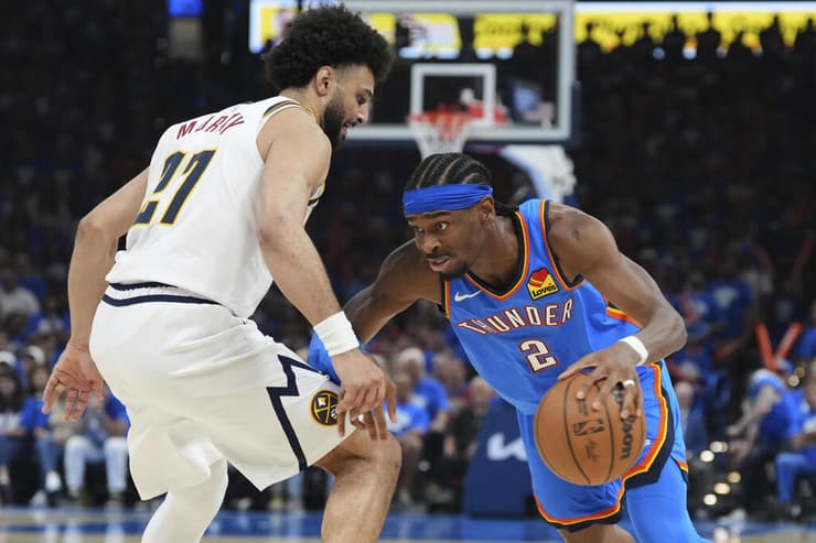 "השתמשתי בלחץ כדלק". גילג'ס-אלכסנדר מול ג'מאל מארי (צילום: AP Photo/Kyle Phillips) שיי גילג'ס-אלכסנדר מול ג'מאל מארי