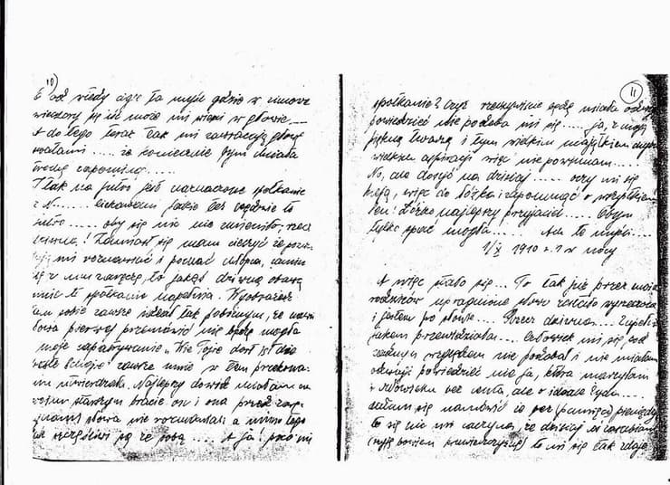 העתק היומן של שרה שנירר. האם החורגת ביקשה מבנה להשמיד אותו (צילום: הירשביין אדגר, באדיבות הספרייה הלאומית) היומן הפולני של שרה שנירר