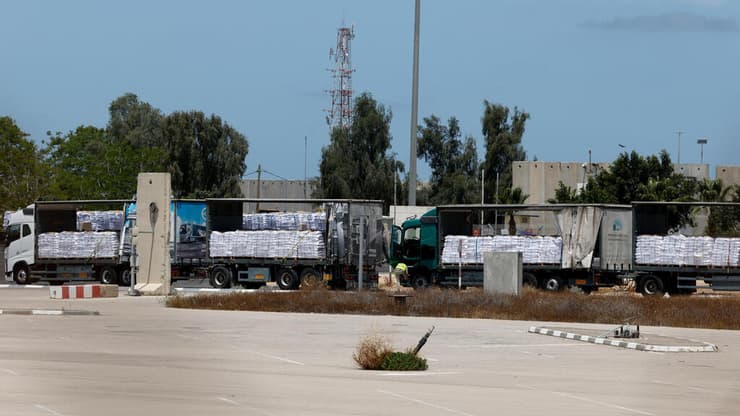 כרם שלום משאיות סיוע הומניטרי עזה