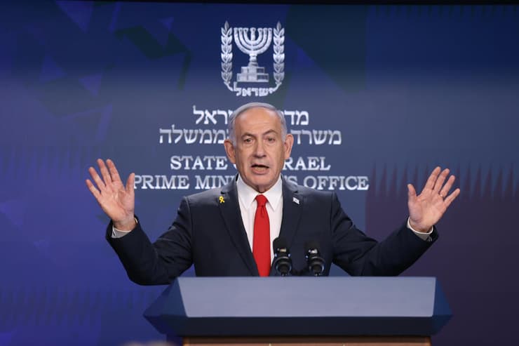 ראש הממשלה נתניהו במסיבת עיתונאים
