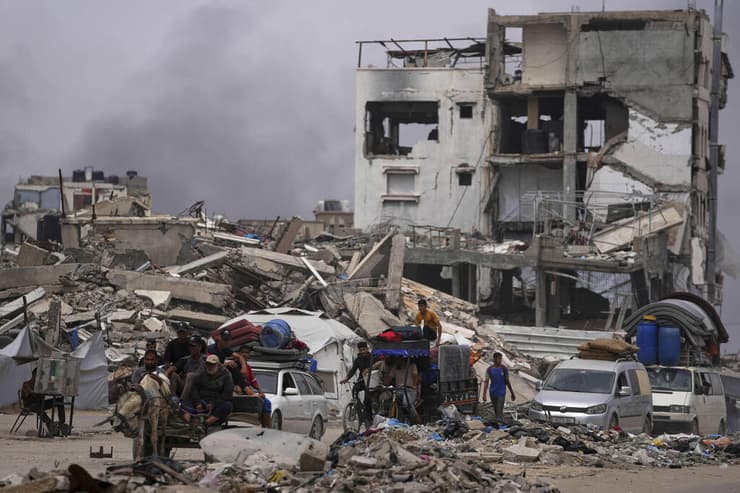 הרס בבית לאהיה (צילום: AP Photo/Jehad Alshrafi) בית לאהיה