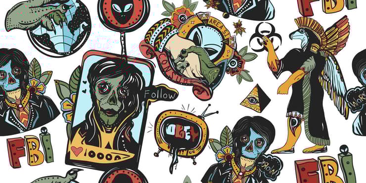 חייזרים בקרבנו, אילומינטי ותיאוריות קונספירציה 