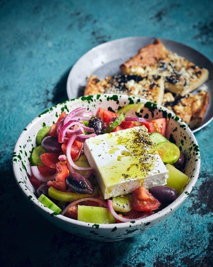 סלט יווני (צילום: אמיר מנחם) סלט יווני