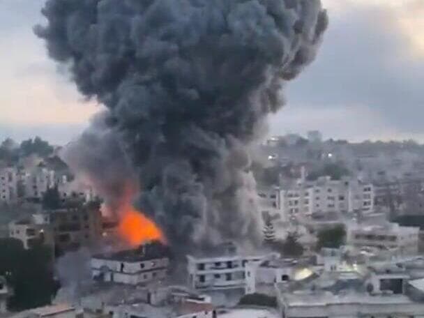 תקיפה בכפר תול, דרום לבנון, לאחר הודעת הפינוי של דובר צה"ל בערבית