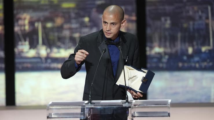 תאופיק ברהום בפסטיבל קאן, 2025 (צילום: Lewis Joly/Invision/AP) תאופיק ברהום בפסטיבל קאן, 2025