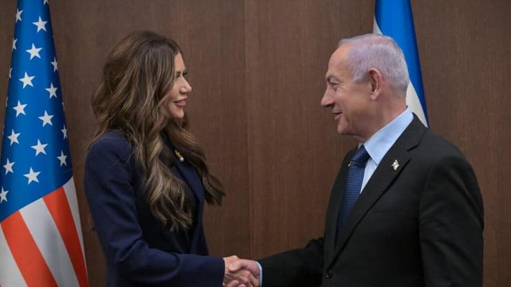 נואם בפגישתה עם נתניהו, אתמול (צילום: קובי גדעון/ לע״מ) ראש הממשלה בנימין נתניהו נפגש בלשכתו בירושלים עם המזכירה לביטחון המולדת של ארצות-הברית, קריסטי נואם