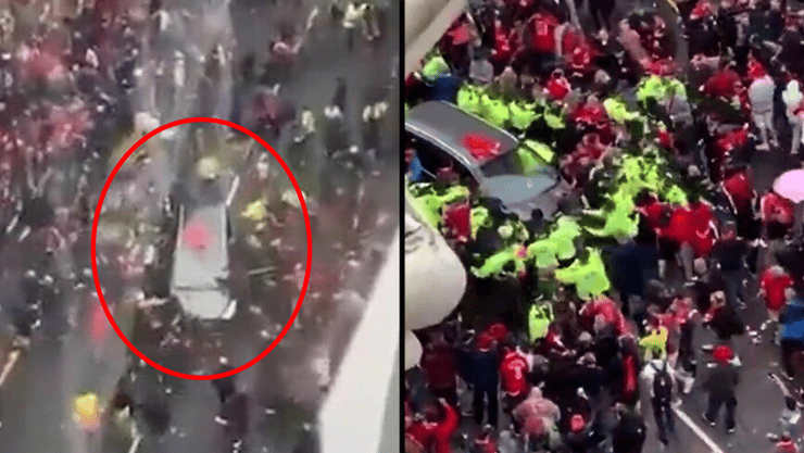 תיעוד: רכב דורס אוהדים בליברפול בזמן חגיגות אליפות הליגה האנגלית