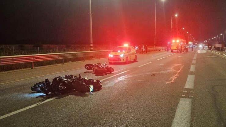 זירת תאונת הדרכים בכביש 582, סמוך לגן יאשיה